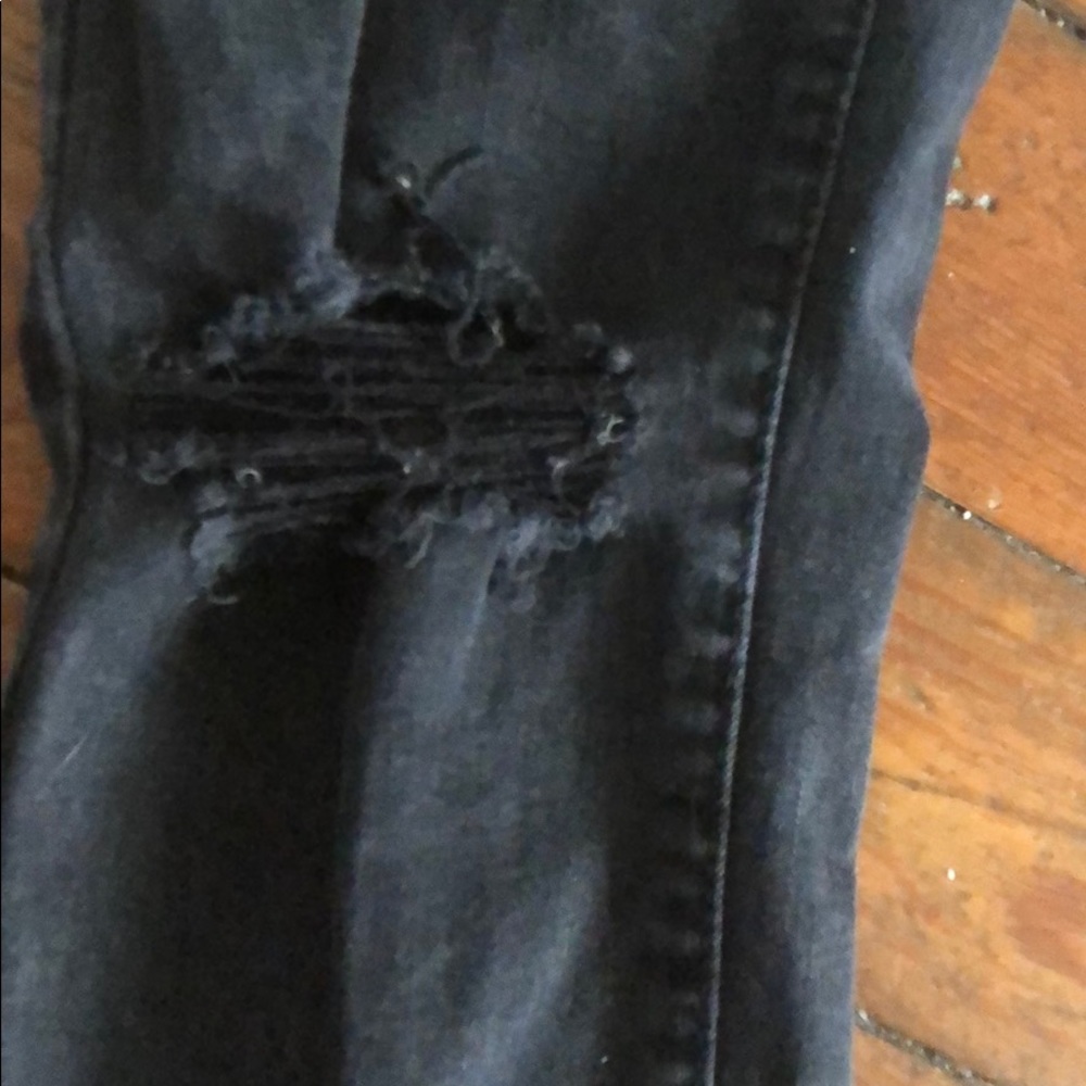 Black, Ripped Garage Jeans - Picture 3 of 5
